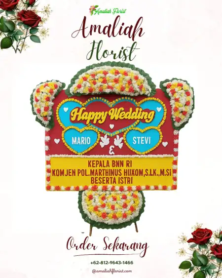 Papan Bunga Pernikahan Bengkak